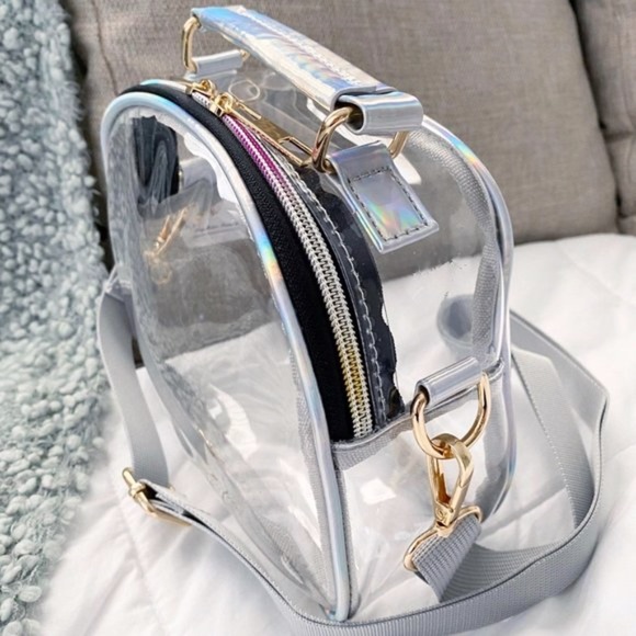 Clear Jelly Shoulder / Crossbody Satchel Bag - Picture 4 of 7
